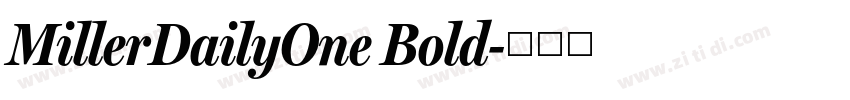 MillerDailyOne Bold字体转换
